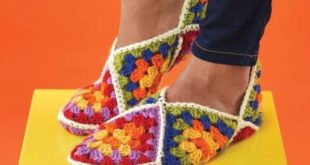 crochet granny square slippers patterns 8