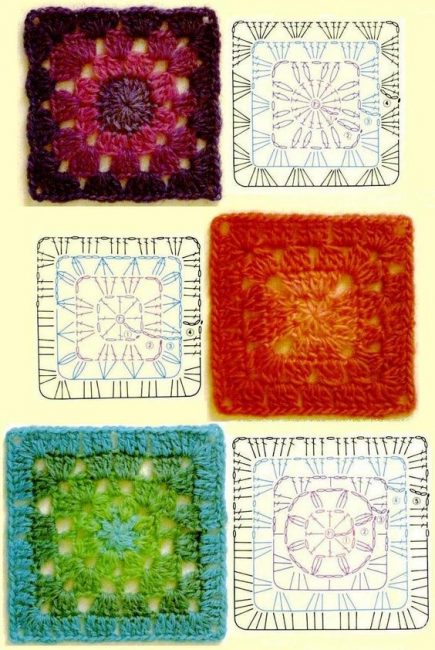 crochet granny squares with graphs 1