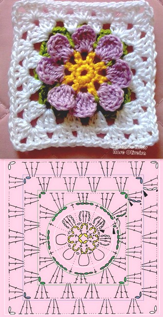 crochet granny squares with graphs 3