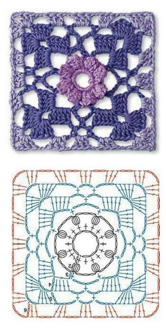 crochet granny squares with graphs 5