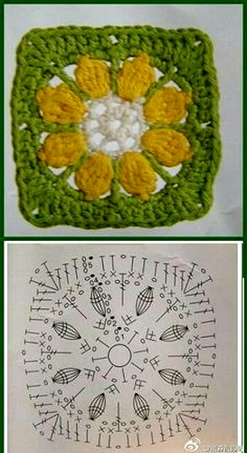 crochet granny squares with graphs 7