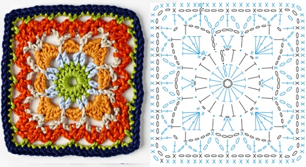 crochet granny squares with graphs 8