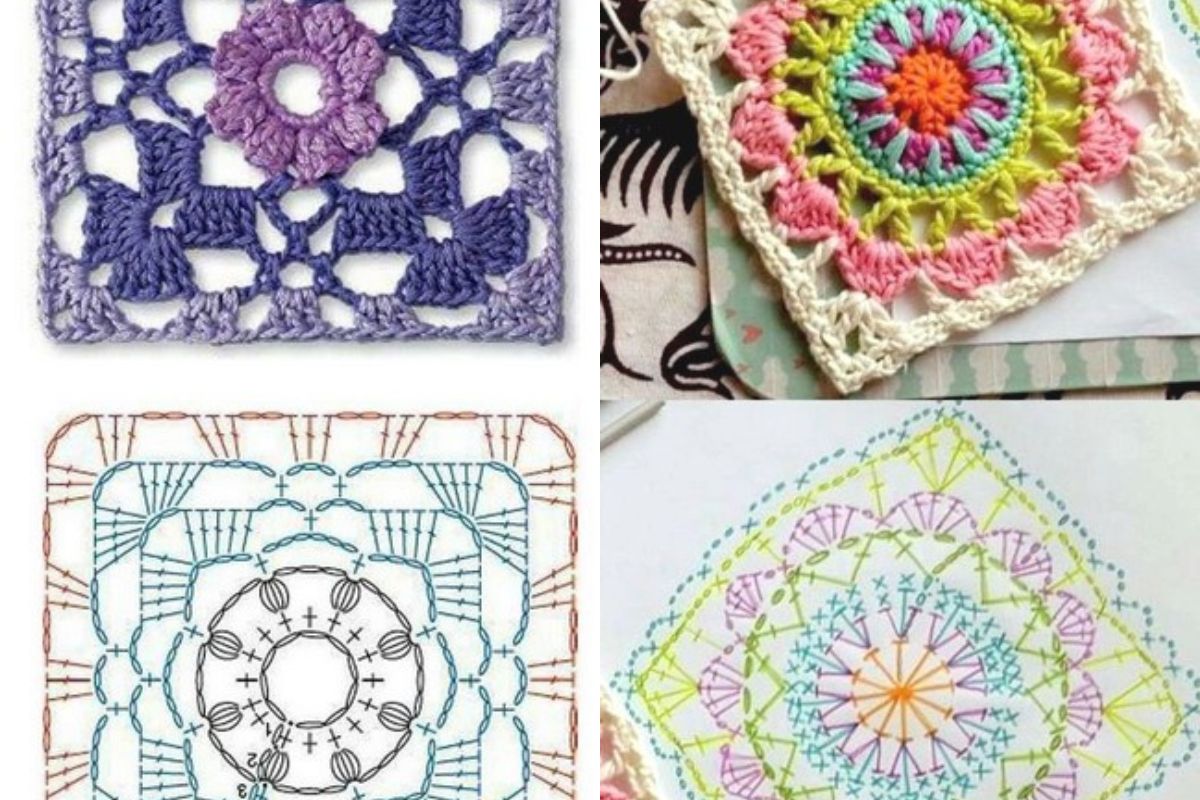 crochet granny squares with graphs 9