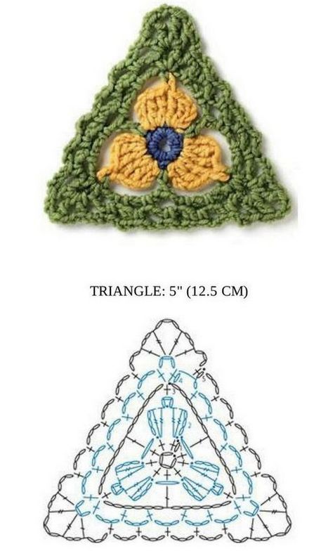 crochet granny triangles 1