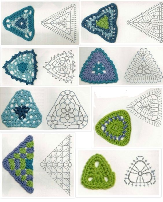 crochet granny triangles 2