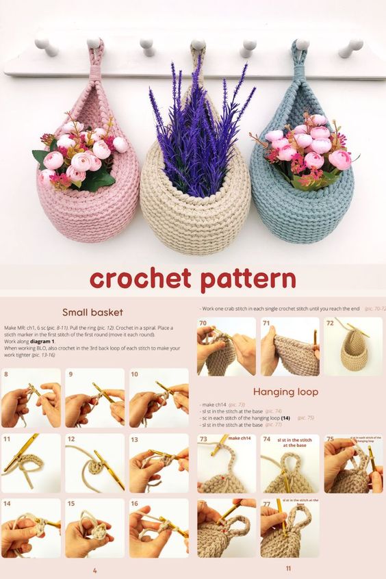 crochet hanging basket ideas