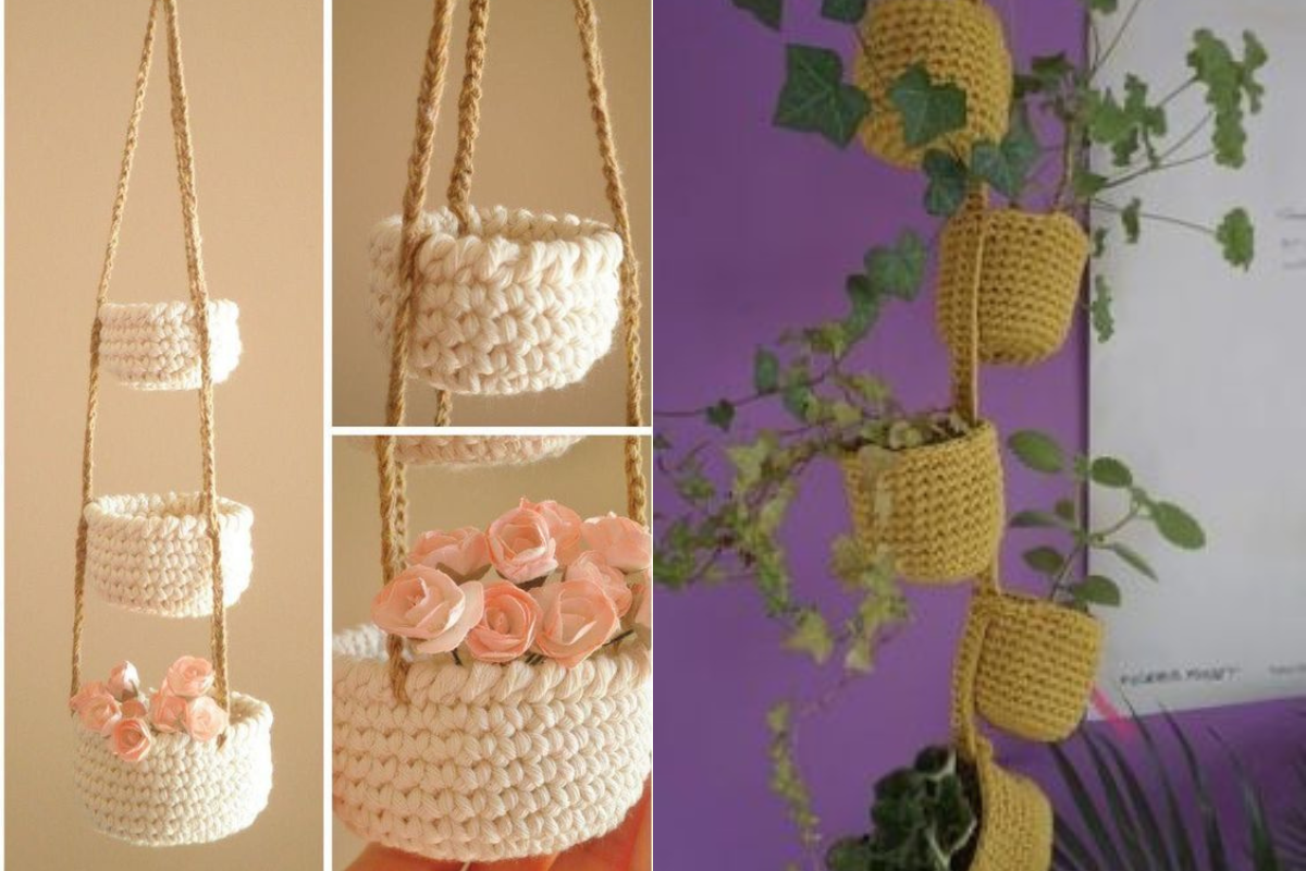 crochet hanging baskets