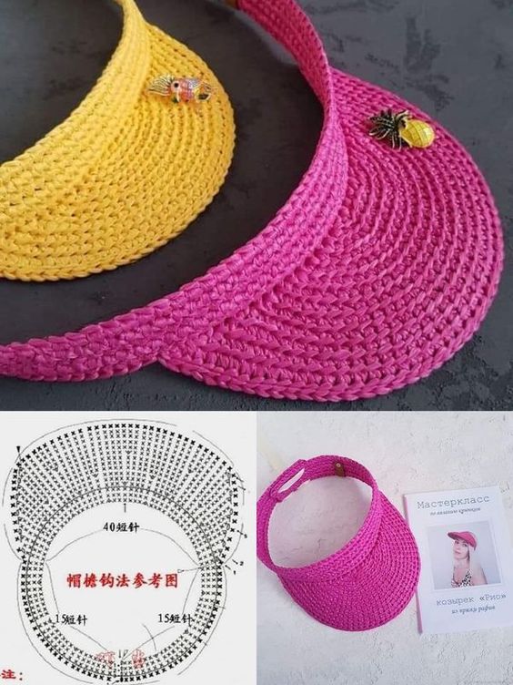 crochet hat with graphics 2
