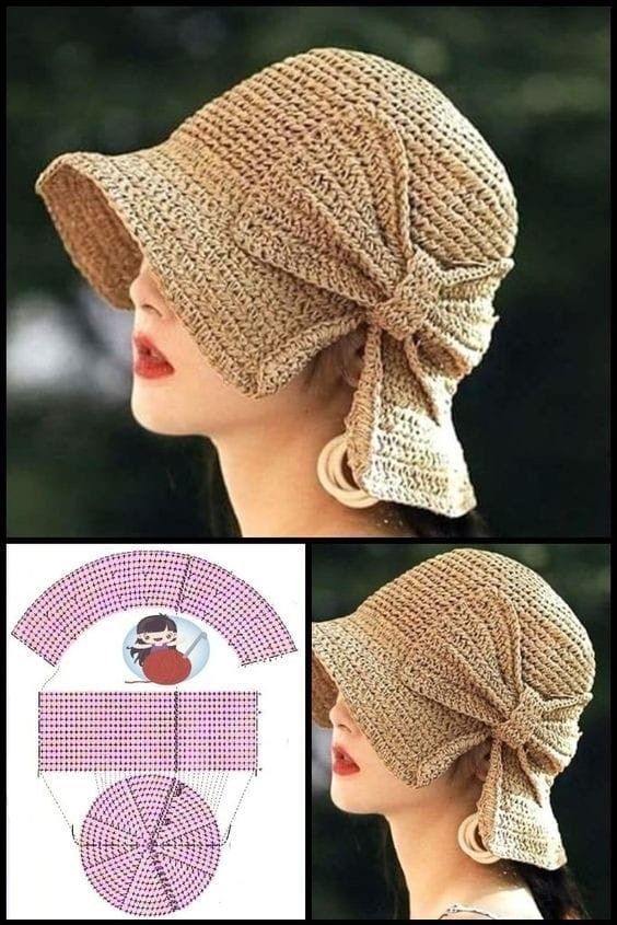 crochet hat with graphics 9