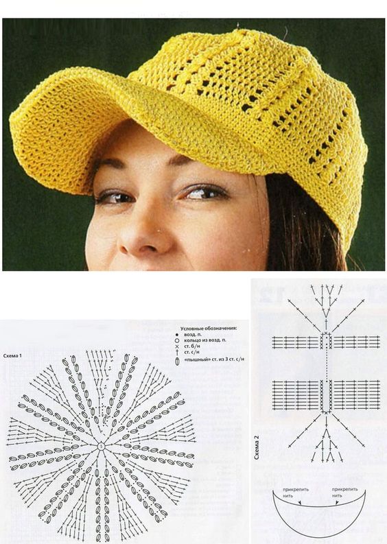 crochet hat with visor tutorial 1