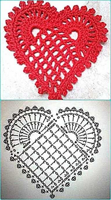 crochet heart coasters for valentines day 10