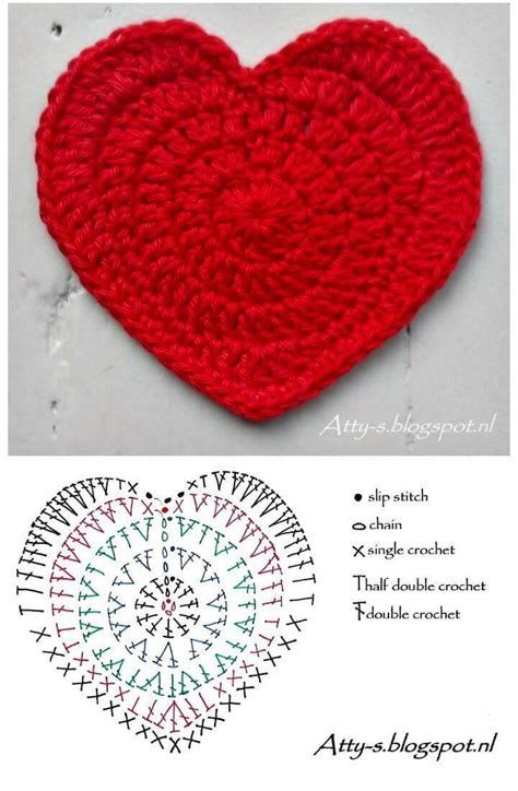 crochet heart coasters for valentines day