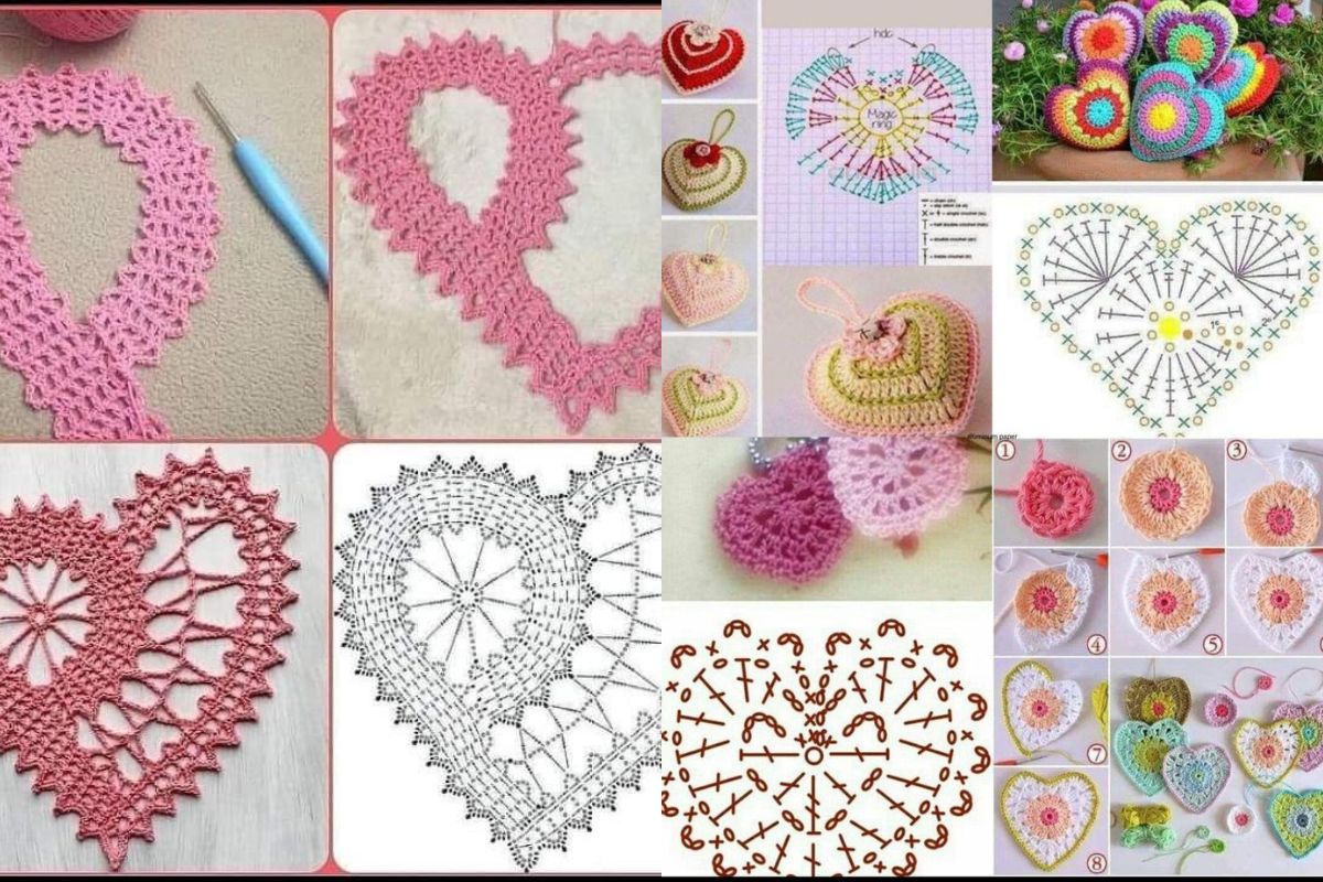 crochet heart graphics for valentines day 12