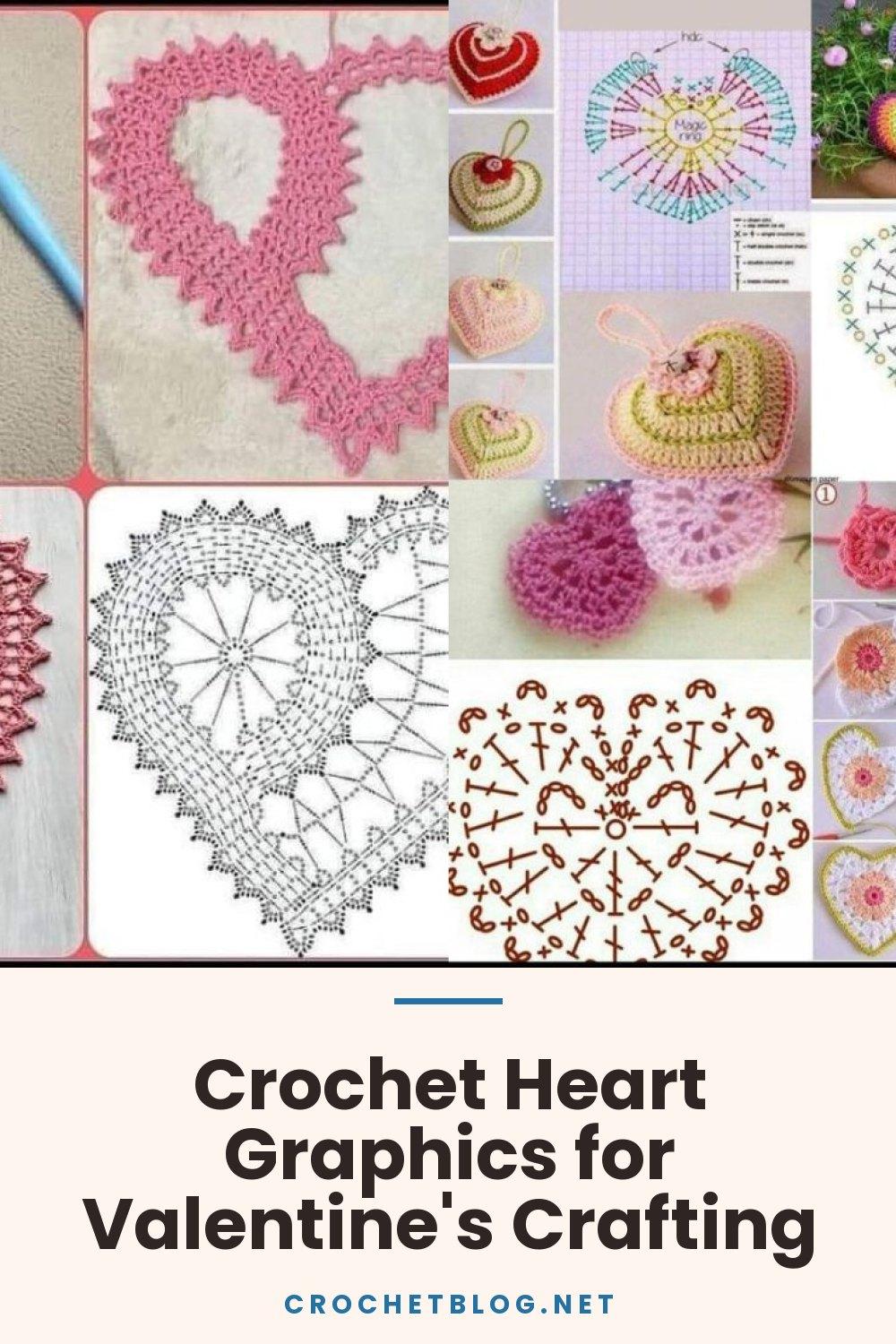 Crochet Heart Graphics for Valentine's Crafting