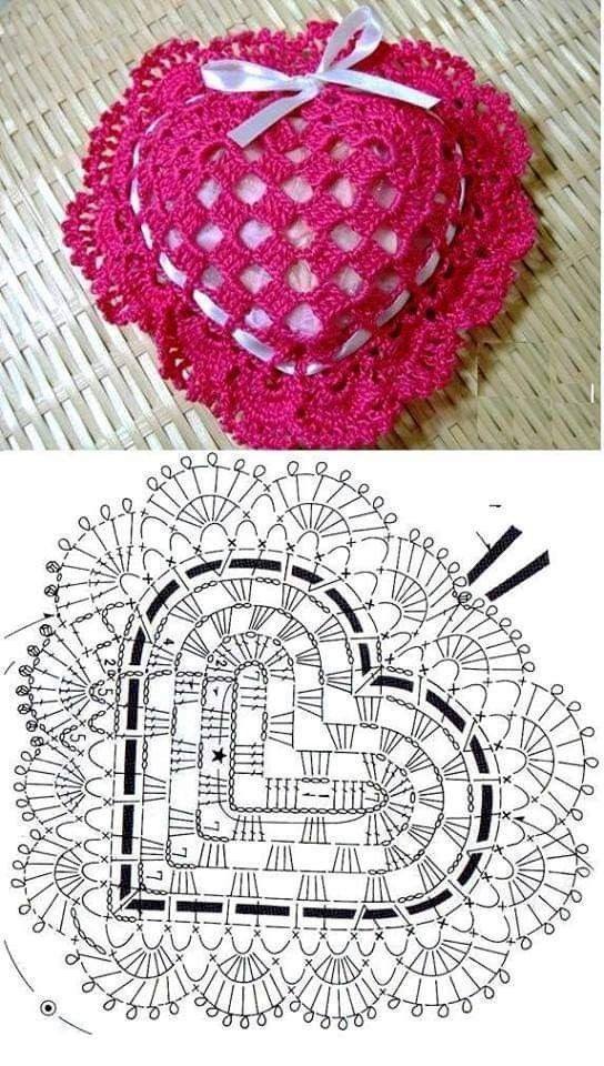 crochet heart graphics for valentines day 2