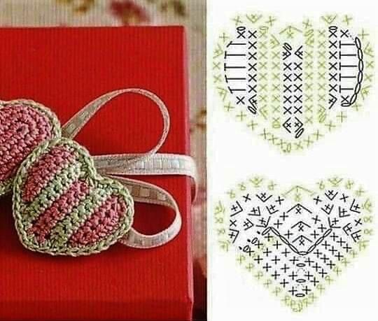 crochet heart graphics for valentines day 3