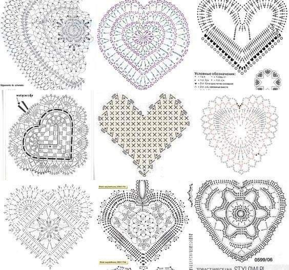 crochet heart graphics for valentines day 4