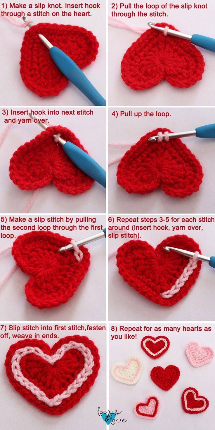 crochet heart graphics for valentines day 9