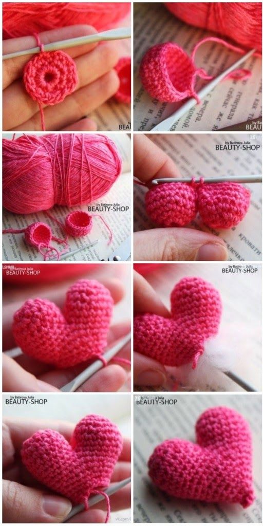 crochet hearts for valentines day handmade 11