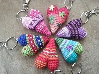 crochet hearts for valentines day handmade 5