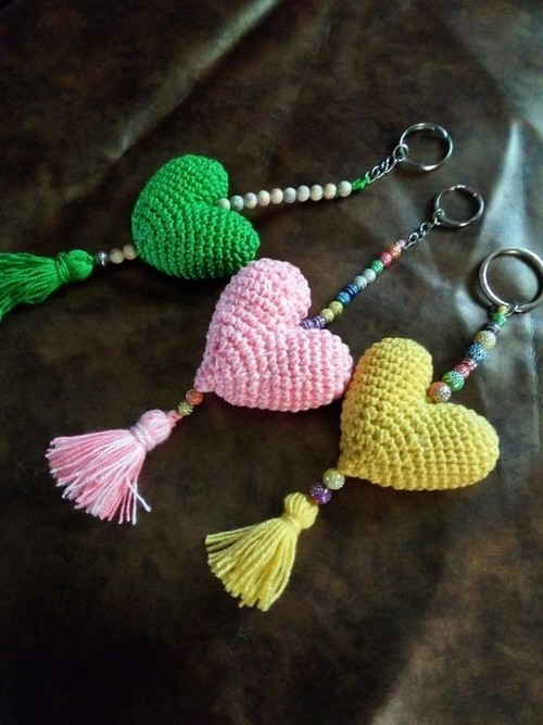 crochet hearts for valentines day handmade 7