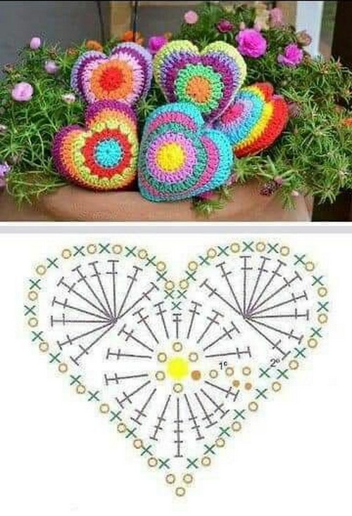 crochet hearts for valentines day handmade 8