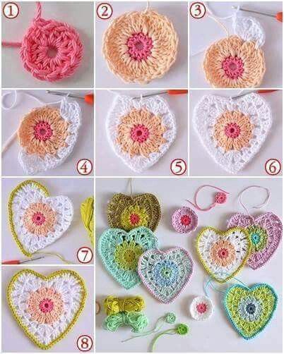 crochet hearts for valentines day handmade 9