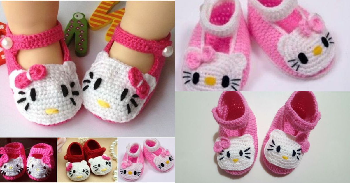 crochet hello kitty shoes for baby