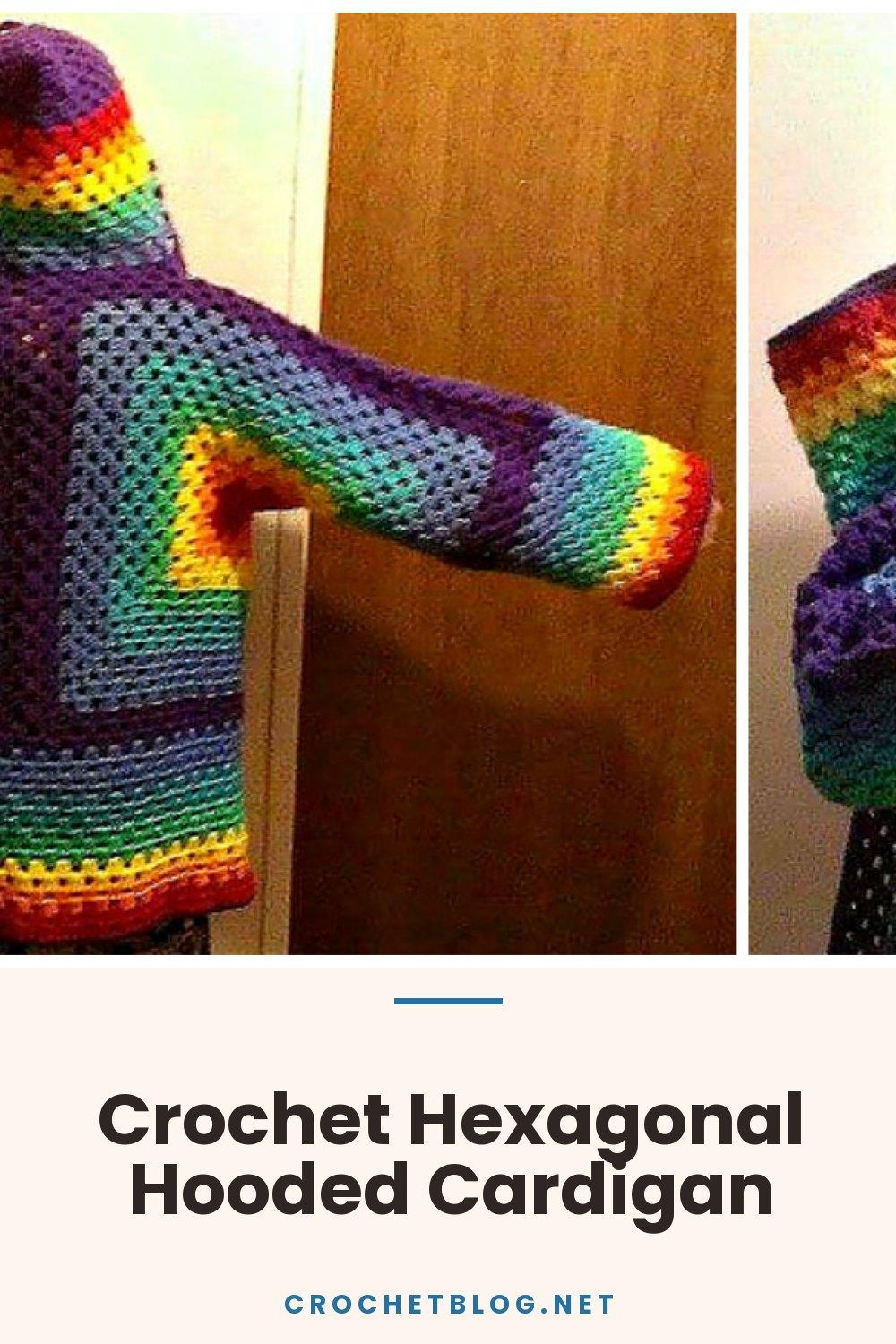 Crochet Hexagonal Hooded Cardigan