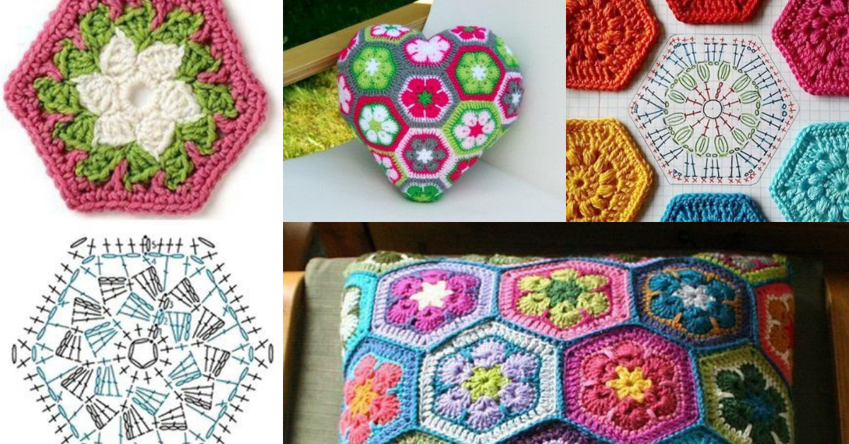 crochet hexagons tutorial ideas
