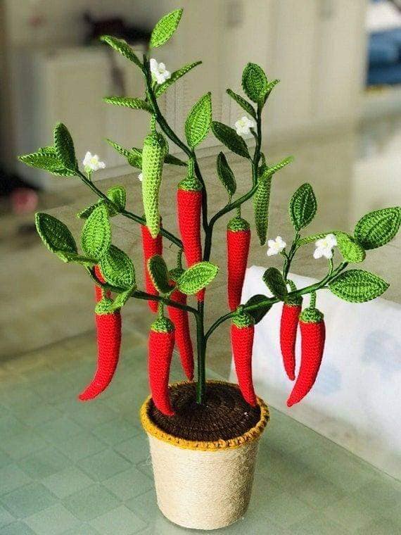 crochet hot pepper spicy