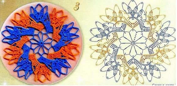 crochet interlaced petals flower 5