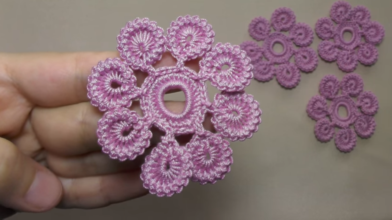 crochet irish lace flower