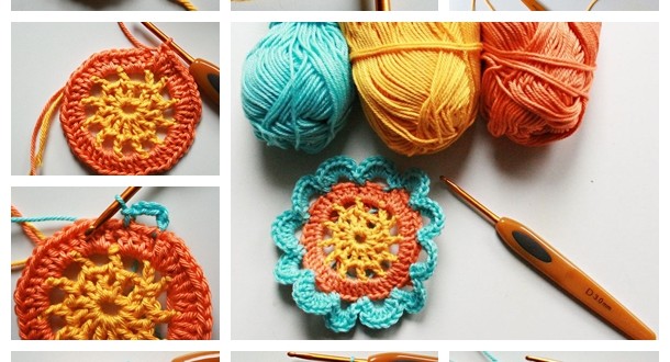 crochet japanese flower F