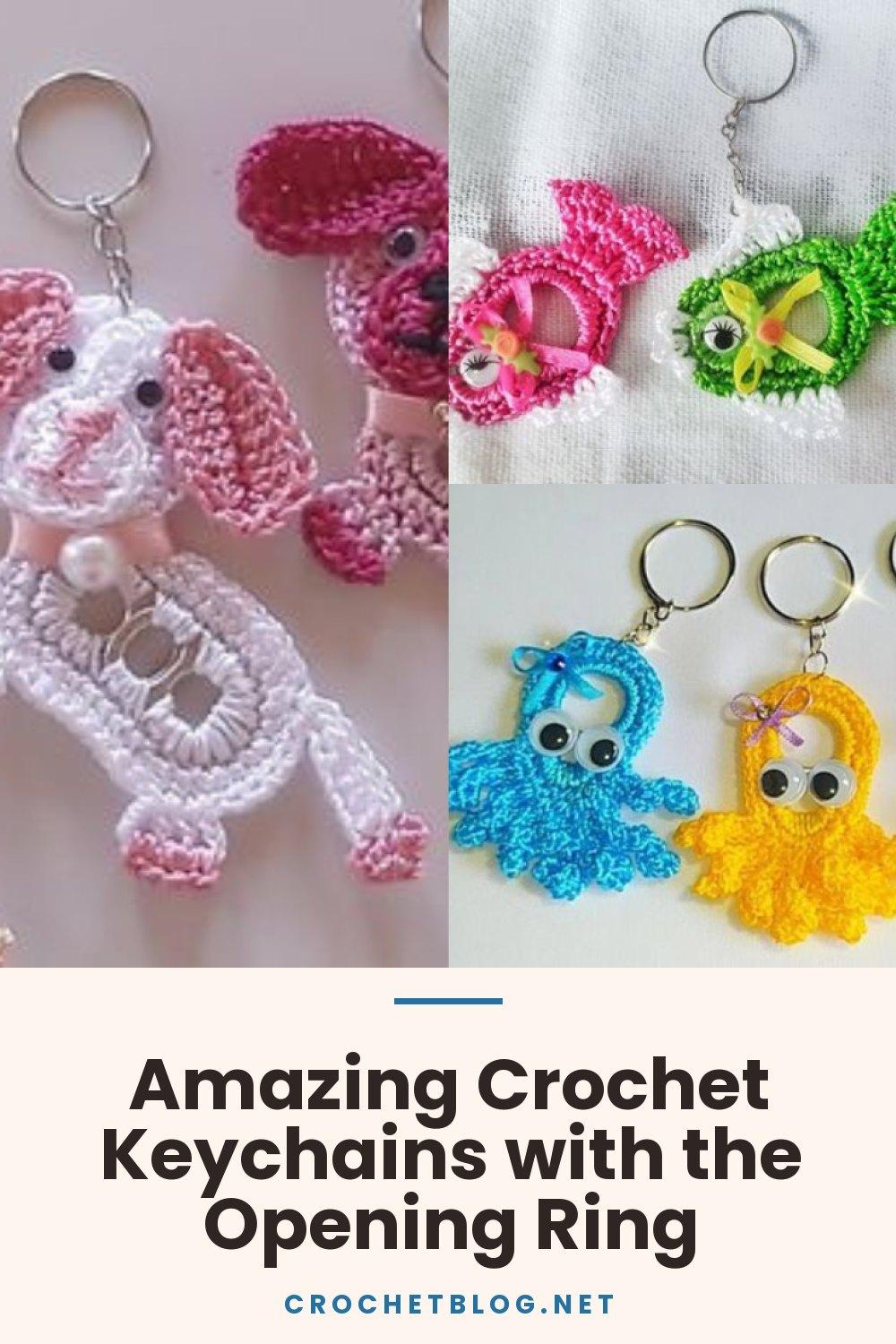 Amazing Crochet Keychains with the Opening Ring