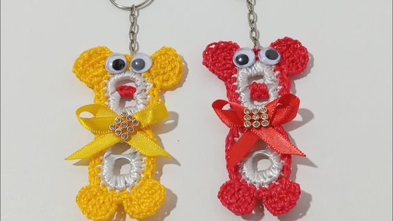crochet keychains with the opening ring 6