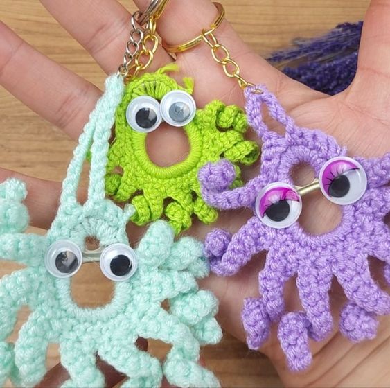crochet keychains with the opening ring 7