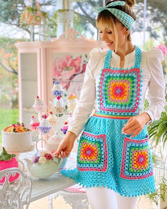 crochet kitchen apron ideas 3