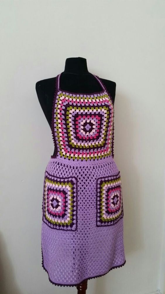 crochet kitchen apron ideas 4