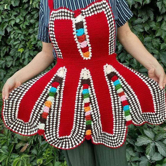 crochet kitchen apron ideas 7