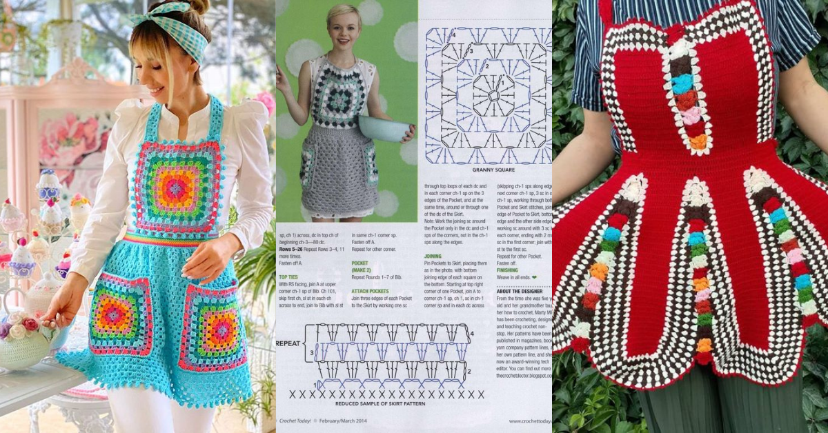crochet kitchen apron ideas and video