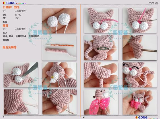 crochet kitten keychains 6