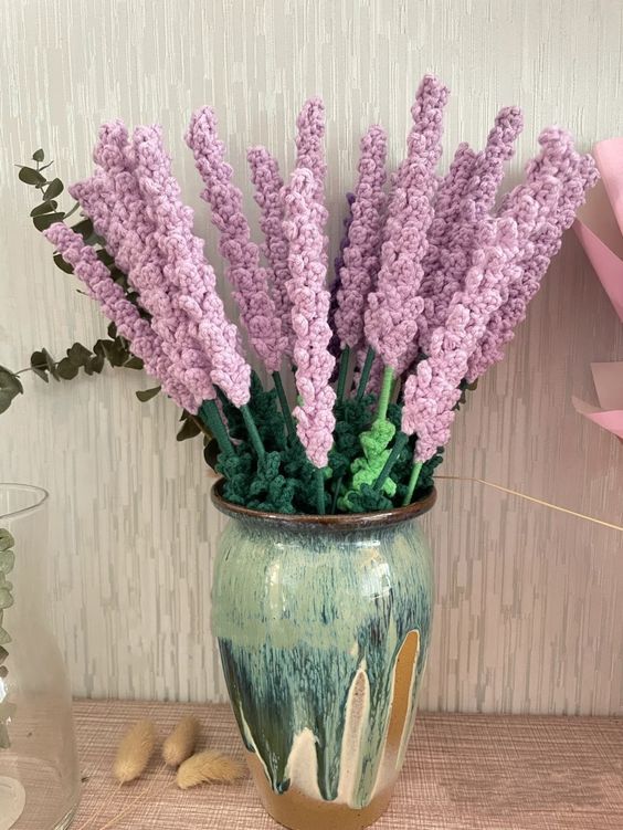crochet lavender flower tutorial 6