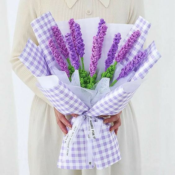 crochet lavender flower tutorial