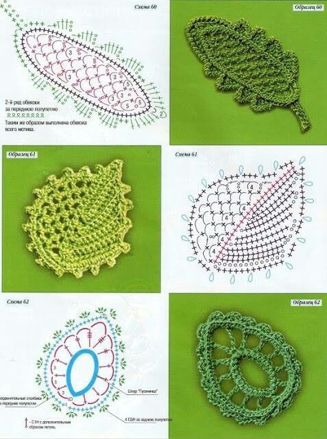 crochet leafs pattern ideas 1
