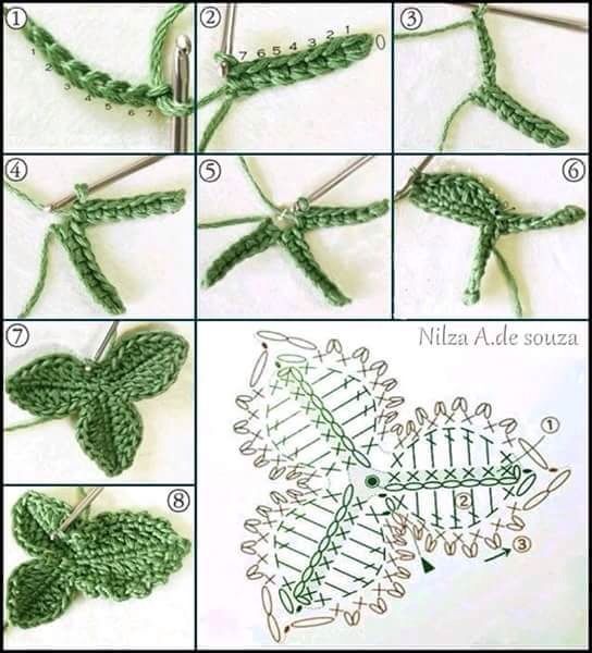 crochet leafs pattern ideas 7
