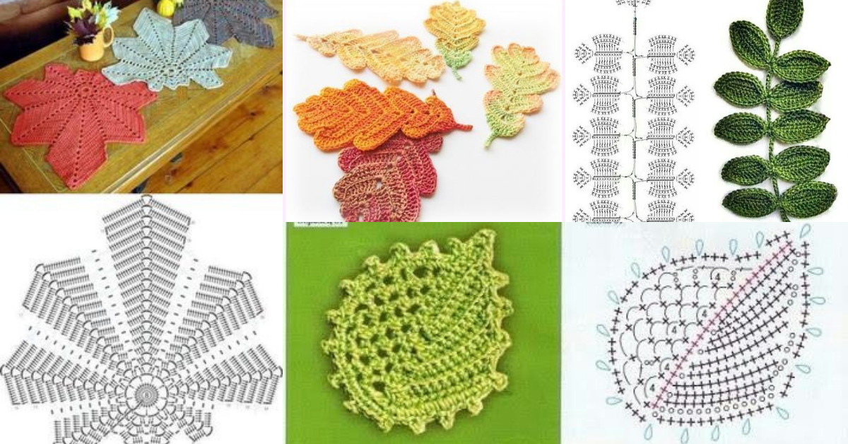 crochet leafs pattern ideas