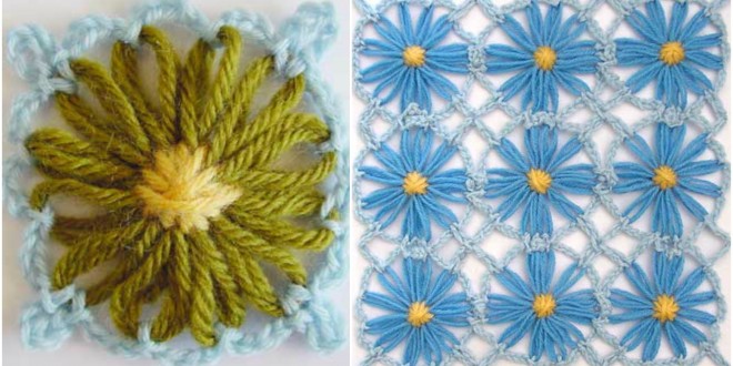 crochet looms flower