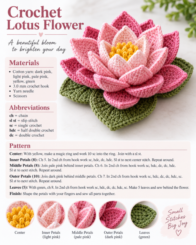 crochet lotus flower scaled