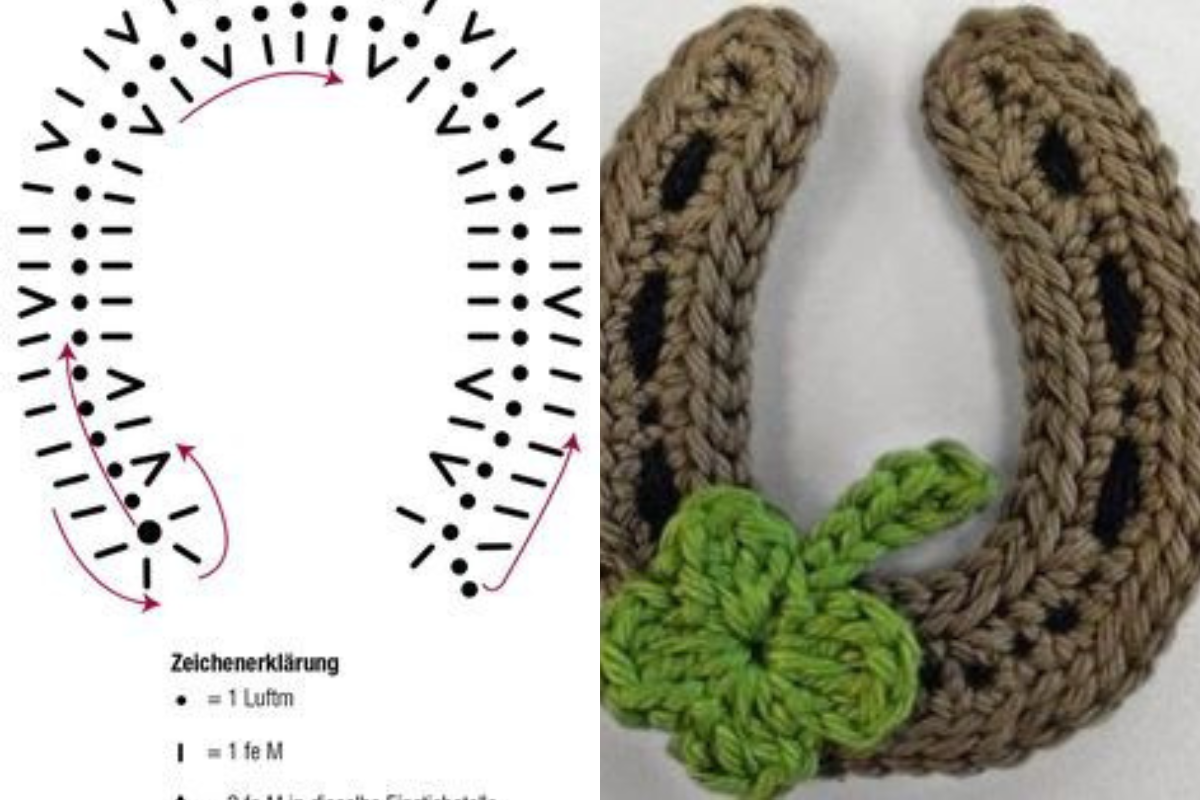 crochet lucky horseshoes